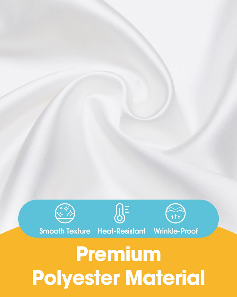 White Polyester Table Cloth, 6 Pack, 60 x 84 in