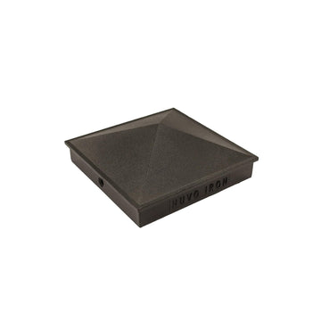 4" x 4" Black Aluminum Ornamental Pyramid Post Cap, Pack of 24