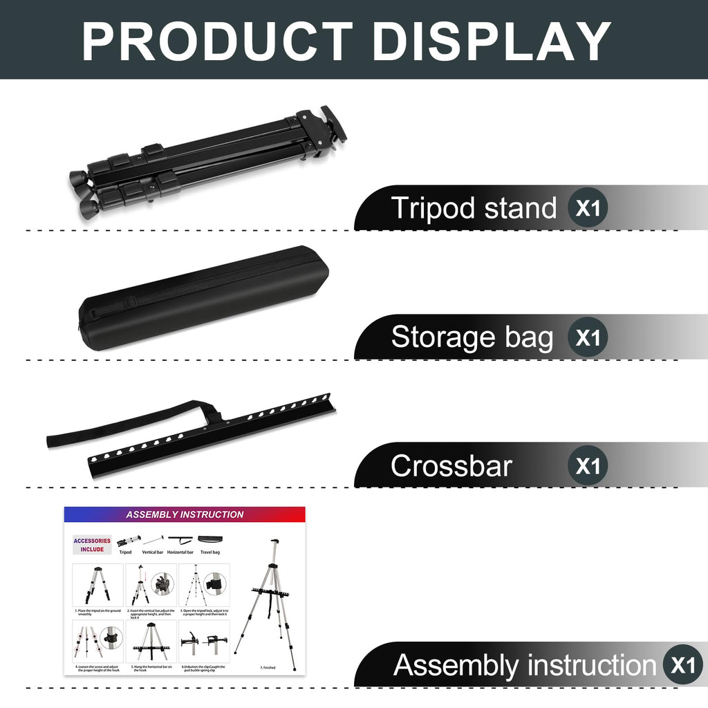 8 Pack Painting Display Easel Stand Portable Adjustable