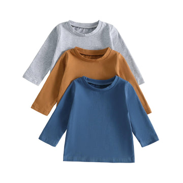 Pack Toddler Long Sleeve T-Shirts Toddler Boys and Girls Tops Multipack