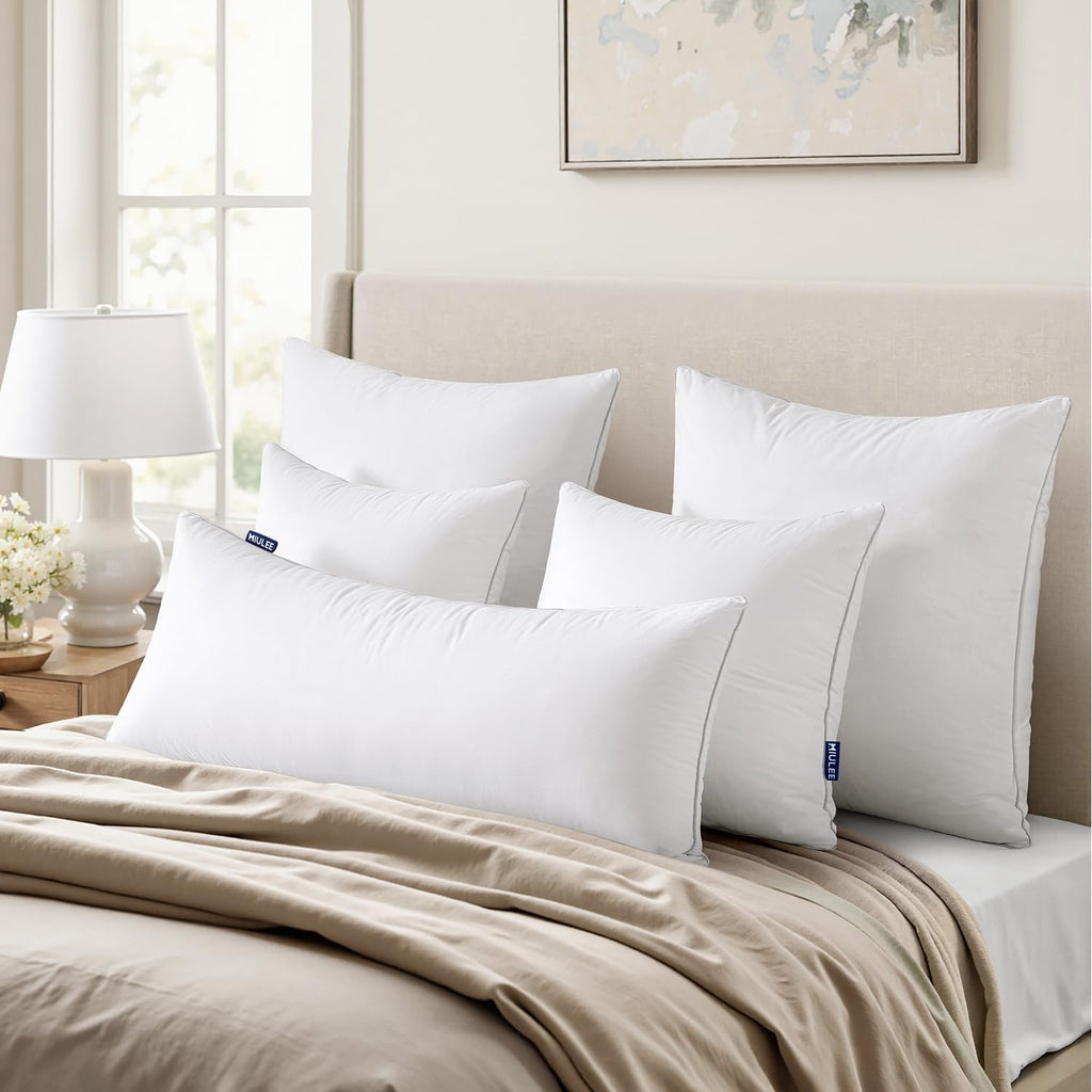 22 x 22 Pillow Inserts () -Decorative Throw Pillows for Sofa Couch with 100% Cotton Covers - Set of 2