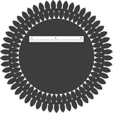 Round Jeweled Mirror for Wall Decor, 26 in Modern Decorative Wall Mirror with Luxury Diamonds Beveled Vanity Mirror