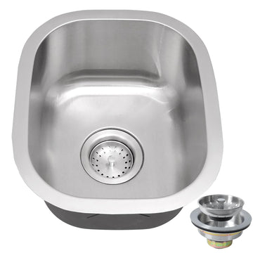 Bar Sink, 15" x 12" Inch Undermount Kithcen Sink