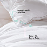 King Goose Feather Down Fiber Comforter - Ultra Soft All-Season Down Duvet Insert Fluffy Baffle Box 