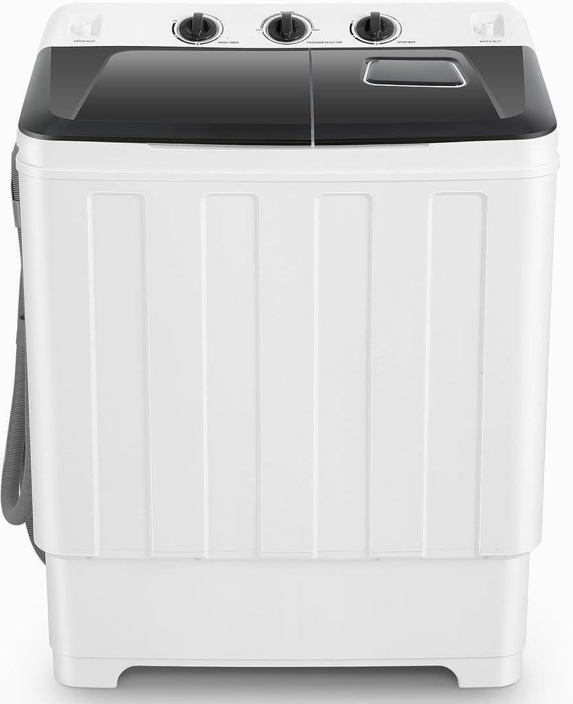 Portable Washing Machine 30Lbs Capacity Washer and Dryer Combo 2 In 1 Compact Twin Tub Laundry Washer (19Lbs) &