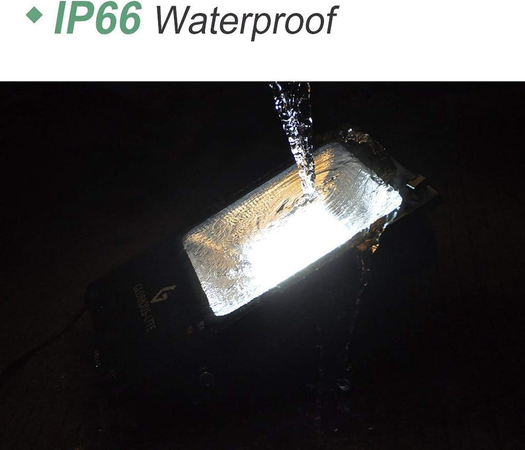 100W Flood Lights Outdoor LED Floodlight Plug in for Outside | 8000 Lumen, IP66 Waterproof, 6500K Bright Work Lights