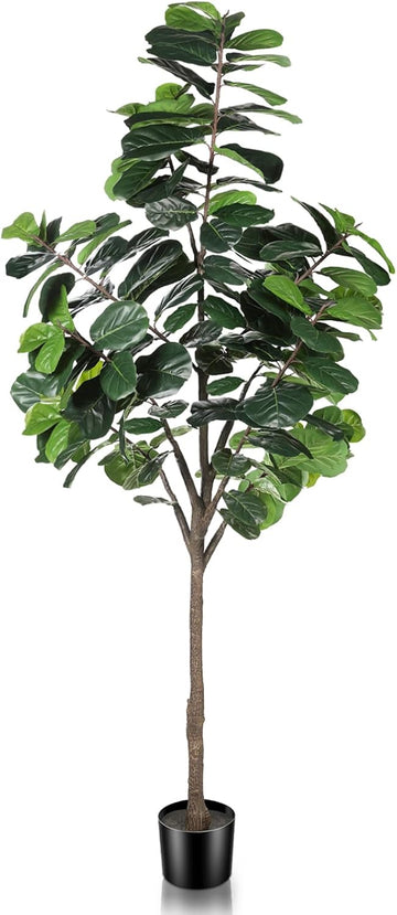 8ft Fiddle Leaf Fig Tree Artificial, Faux Fiddle Leaf Fig Tree