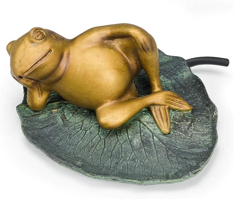 Lazy Frog on Lily Pad Spitter Fountain for Ponds and Water Gardens, 78311