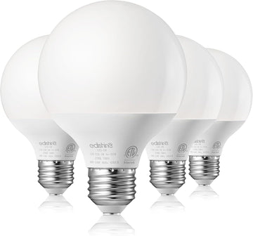 Vanity Light Bulbs, G25 LED Bathroom Light Bulbs, 25 Watt Equivalent Globe Light Bulb, CRI90+ 2700K Warm White 450LM (4 Pack)