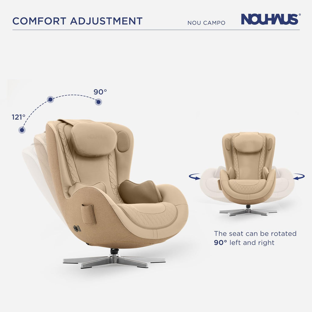 Campo Massage Chair Full Body with Ottoman, Zero Gravity | 3D Massage, Dual Sound Systems, Heated Massaging