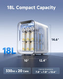 Small Mini Fridge, 18L Portable Tiny Fridge for Skincare, 120V/12V Makeup Refrigerator Mini, Thermoelectric Cooler &