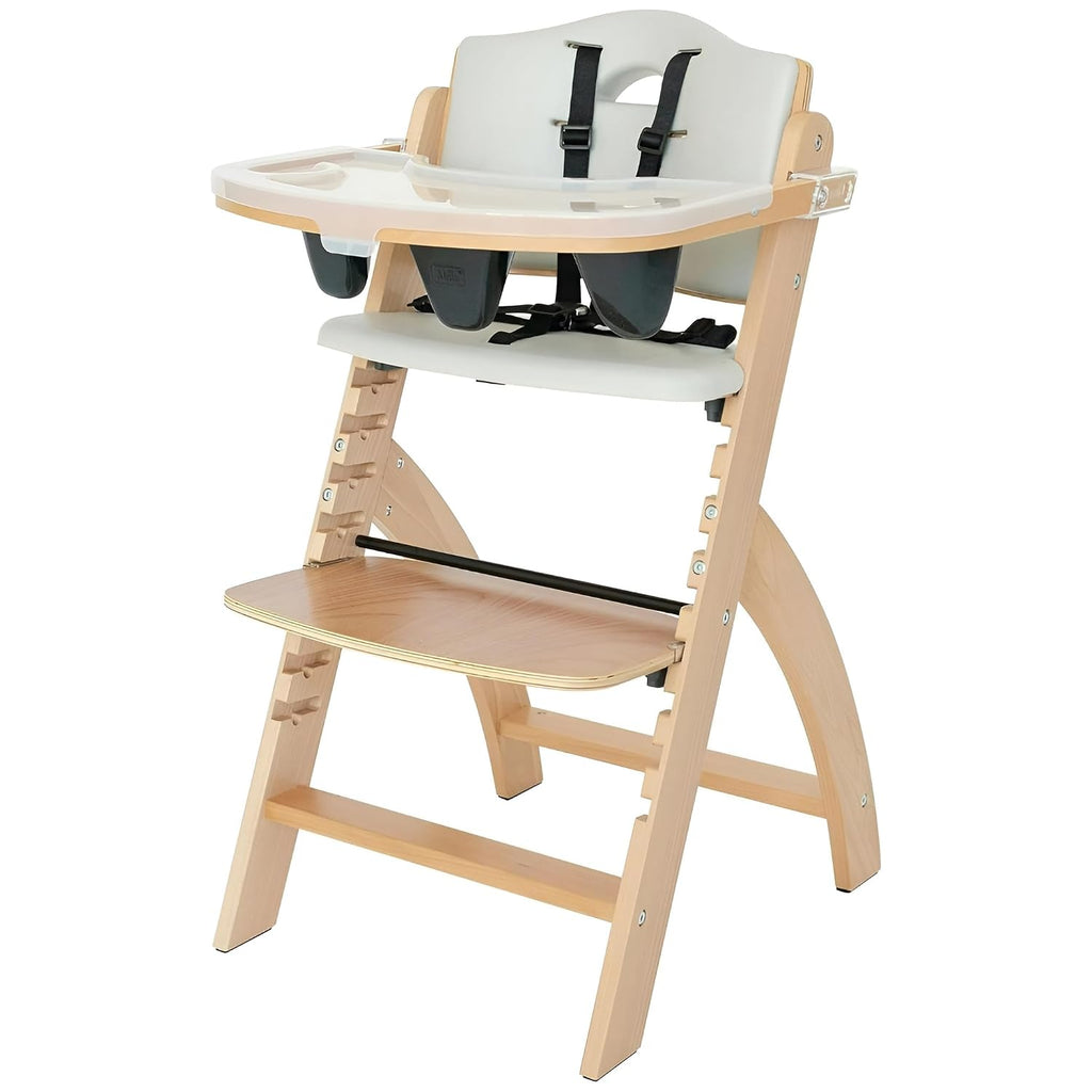 Beyond Junior Convertible Wooden High Chair with Removable Tray | 3-in-1 Adjustable Highchair for Babies & Toddlers