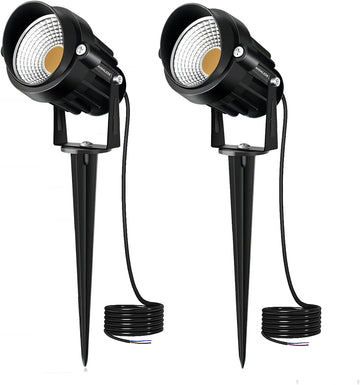Low Voltage Landscape Lights 12 LED Spotlight Outdoor Pathway Lights Wired Yard Lights Garden Lawn 10W Landscaping