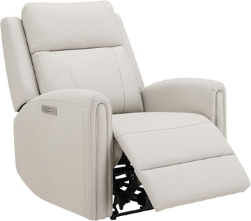 Zero Wall Hugger Power Recliner Chair , Modern Electric Reclining Chair with USB & Type-C Ports, Faux Leather