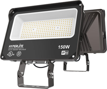 LED Flood Light 150W 2 Pack 18000LM 5000K Daylight IP65 Waterproof Outdoor Floodlights UL Certified for