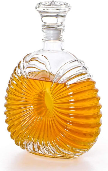 Liquor Decanter, Glass Decanter with Airtight Stopper, Decanter Bottle for Whiskey, Brandy, Scotch, Bourbon 24oz/700ml
