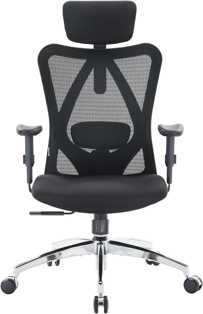 M18 Ergonomic, High Back Mesh Desk Chair with Adjustable Headrest & Lumbar Support, 330lbs Capacity Computer Chair