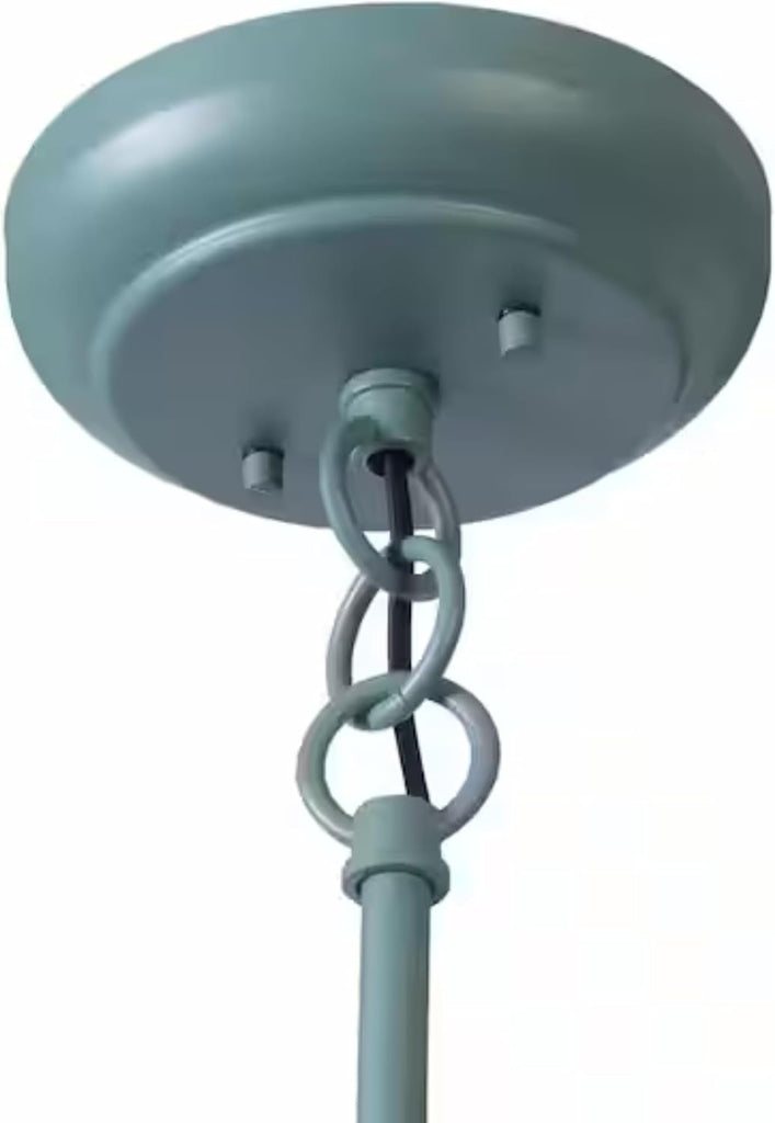 Ridge Outdoor 1 Light Teal Mini Pendant, Weather-Resistant Hanging Porch Light