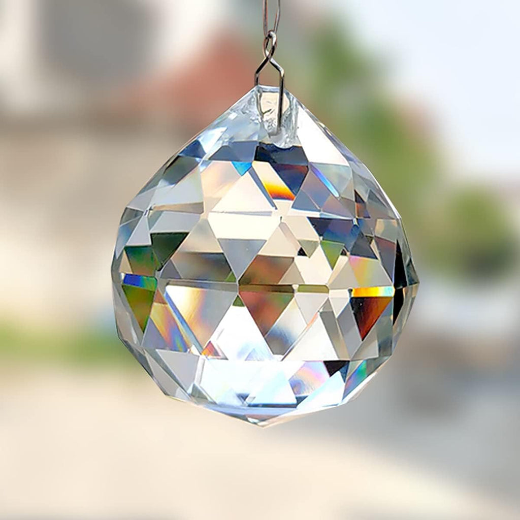 20 Pack Clear Hanging Crystal Prism Feng Shui Ball Crystal Glass Ball Pendant Rainbow Maker for Window Suncatcher