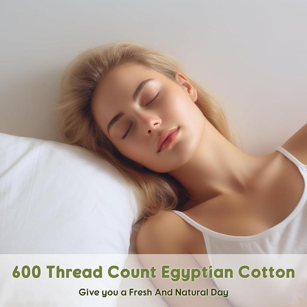 100% Egyptian Cotton Sheets Queen,600 Thread Count