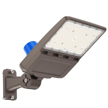 LED Parking Lot Light, 200W, 5000K Shoebox Light with Dusk to Dawn Photocell, Adjustable Arm Mount, IP66