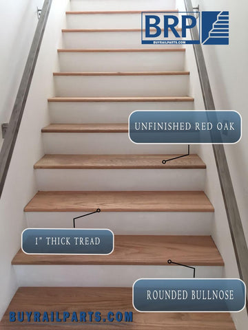 Stair Tread in Red Oak 11.5" Stair Tread Solid 60"