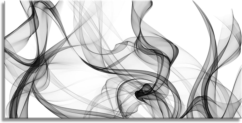 FC3850 Abstract Wall Art Light Streak Black and White Abstract Line Canvas Wall Art Bedroom Bathroom Office Wall Decor