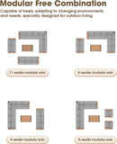 Aluminum Outdoor Patio Furniture Set 8 Seats, Outdoor Sectional Corner Sofa