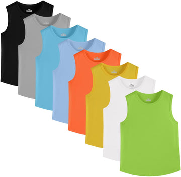 Pack Athletic Boys Tank Tops Mesh Quick Dry Kids Sleeveless Tops