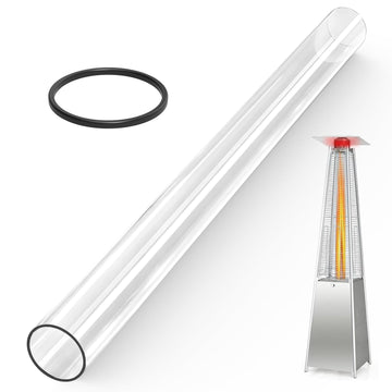 Pyramid Patio Heater Glass Tube Replacement, 49.5" Tall × 4" Diameter