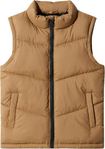 Boys Puffer Vest Zip Up Quilted Gilet Sleeveless Jackets