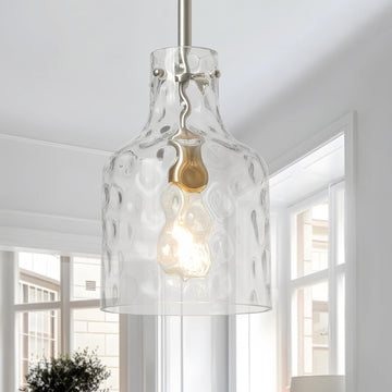 Modern Glass Pendant Lighting for Kitchen Island, Farmhouse Pendant Lights for Dining Room Kitchen Sink, Adjustable