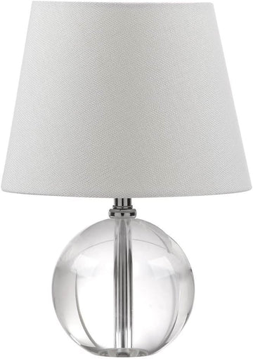 SAFAVIEH Lighting Collection Mable Modern Glam Clear Crystal 14-inch Bedroom Living Room Home Office