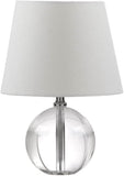 SAFAVIEH Lighting Collection Mable Modern Glam Clear Crystal 14-inch Bedroom Living Room Home Office