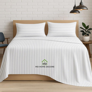 Luxury Cotton Sheets for Queen Size Bed - 400 Thread Count Egyptian Cotton Sheet Set - 15" Deep Pocket - Hotel