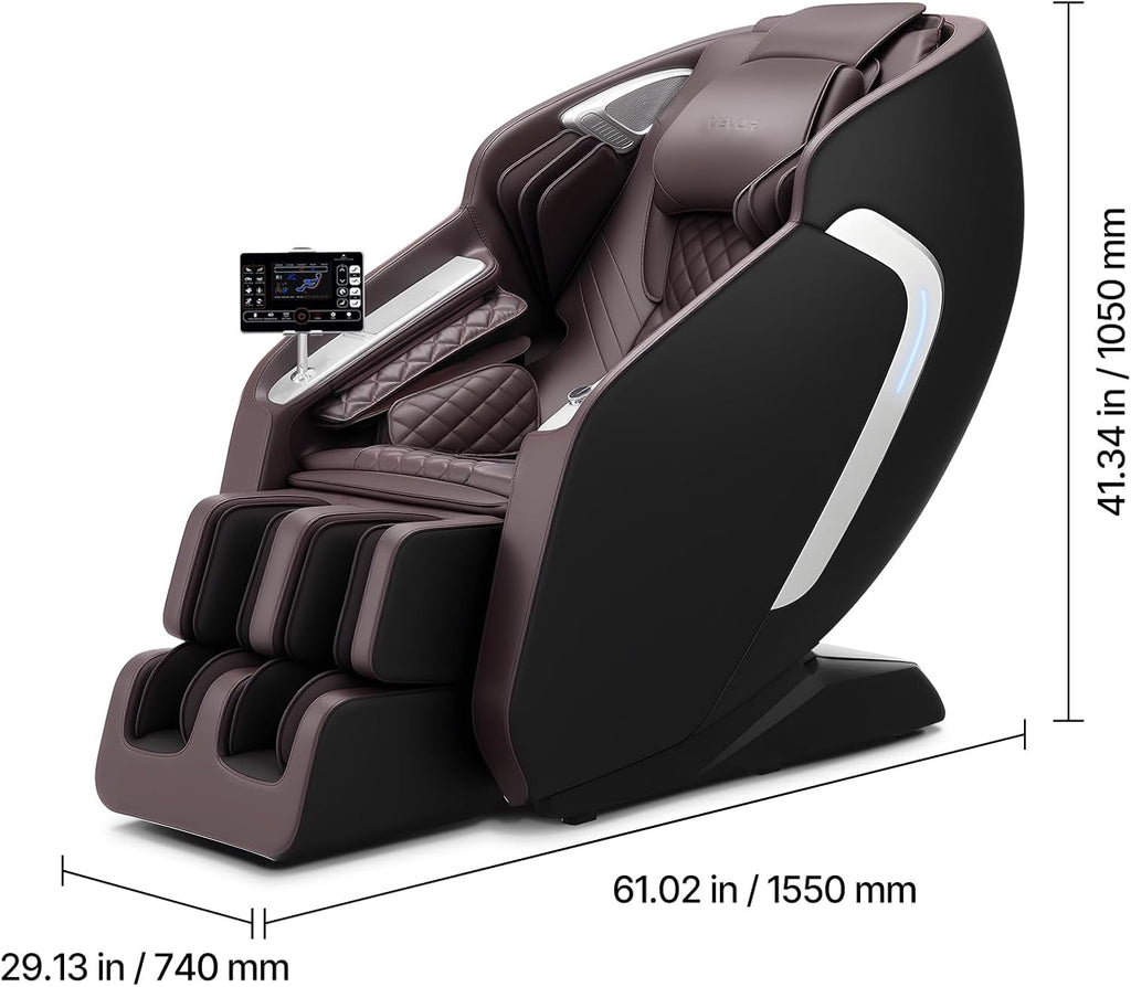 Massage Chair, 4D Full Body Zero Gravity Recliner with SL Track, Yoga Stretch, AI Voice Control, Heat, Foot Roller