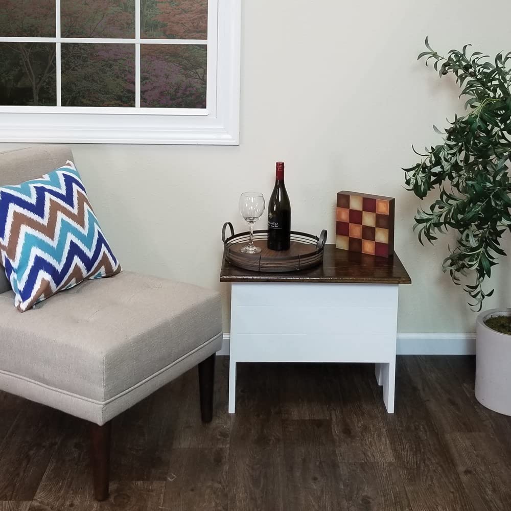 Entryway Bench with Storage 2' Long (Old Cottage White)