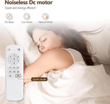 Inspired Maverick Style 42 Inch Solid Wood Ceiling Fan with Remote,White Ceiling Fan no Light,6 Speeds,Noiseless,Reversible DC Motor,Modern Ceiling Fans without Lights for Outdoor Indoor Bedroom Farmhouse,Patios A101-B0DFTMQX4F