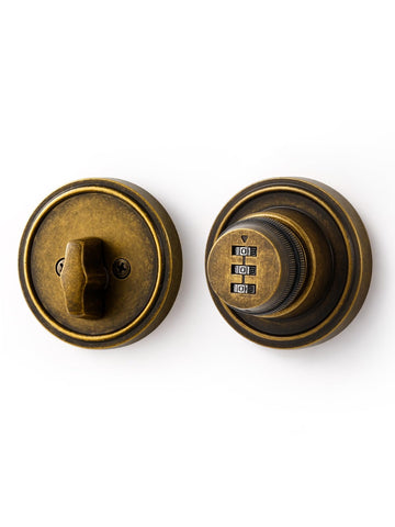 Deadbolt Antique Brass Retro Passcode Keyless Entry Dead Bolt, 1 Pack