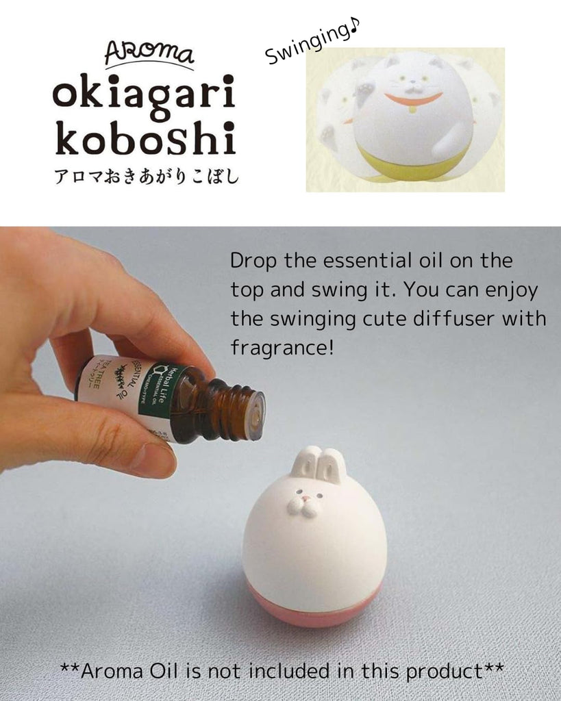 Stone Diffuser Swinging Animals Aromatherapy [Japan Import] Passive Diffuser for Essential Oil, Ceramic