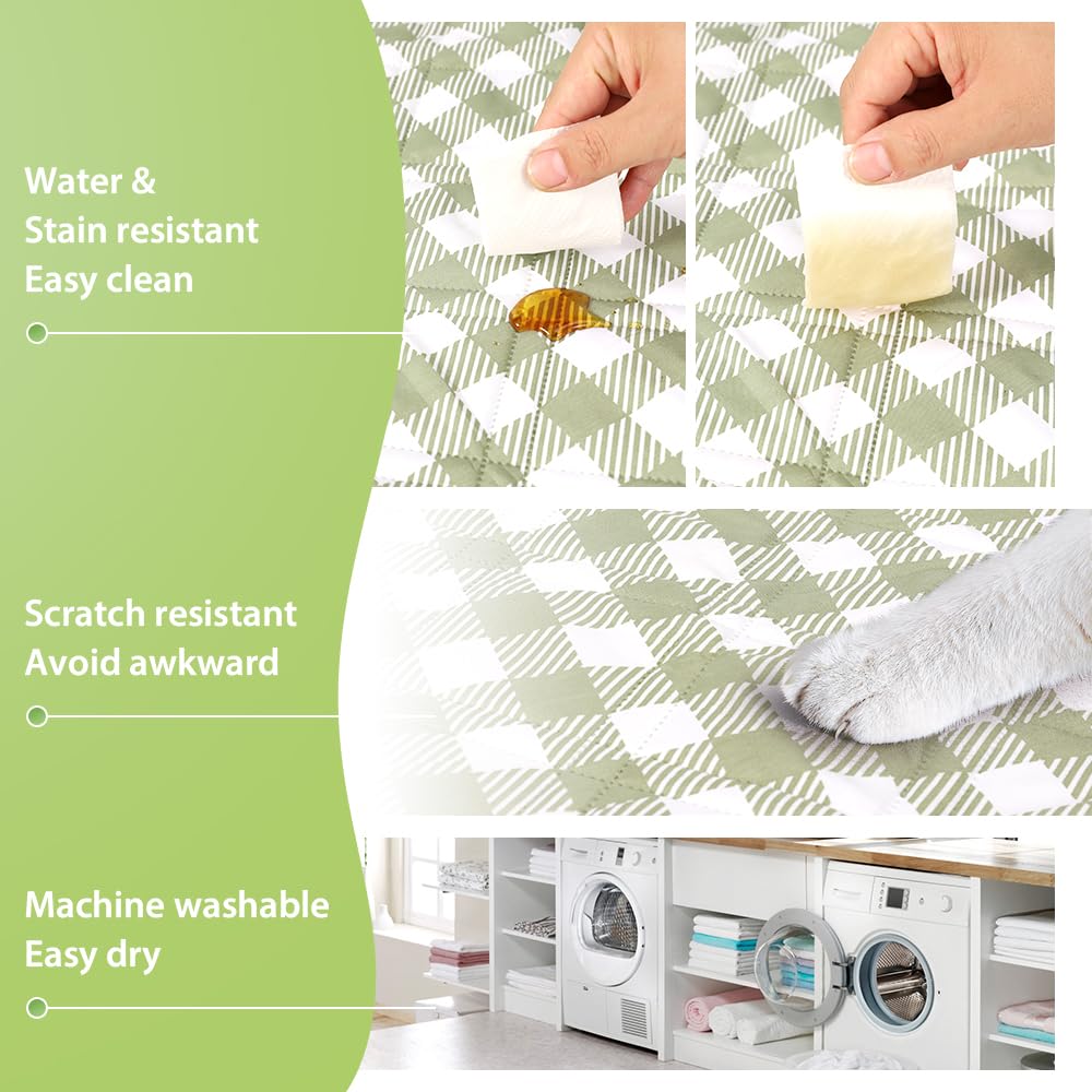 Extra Large Picnic Outdoor Blanket, 80''x80'' Waterproof Foldable Blankets Gingham Picnic Mat for Beach, Camping