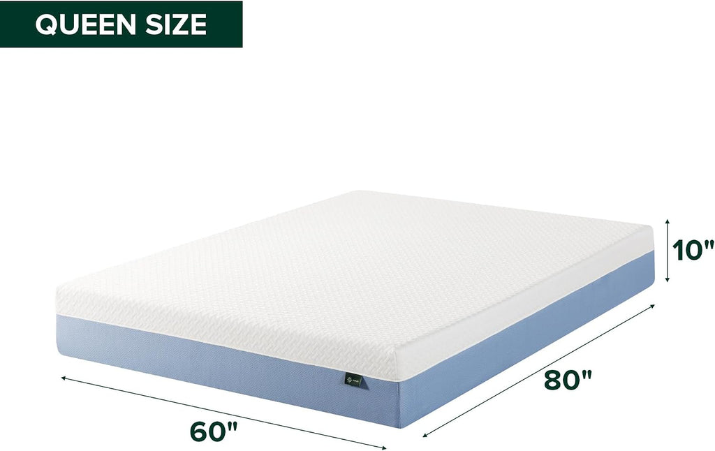 10 Inch Queen Cooling Essential Memory Foam Mattress, Medium Feel