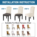 H.VERSAILTEX Velvet Dining Chair Covers Stretch Chair Covers for Dining Room Set of 4 Parson Chair Slipcovers Chair