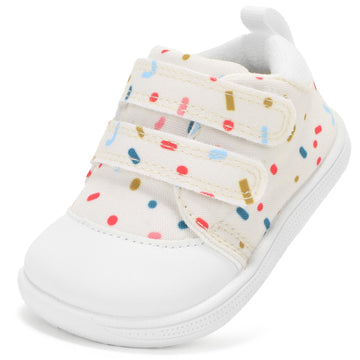 Baby First Walking Shoes Barefoot Beige White