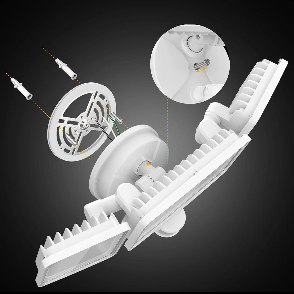 100W LED Security Lights Motion Sensor Light Outdoor, 9000LM Ultra Bright, 6000K, IP65 Waterproof Flood Light Motion