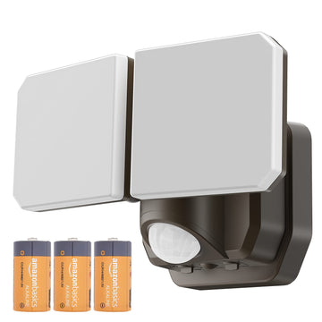 Battery Powered Motion Sensor Security Light, 5000K High Brightness, 6 -Month Battery Life, No Wiring