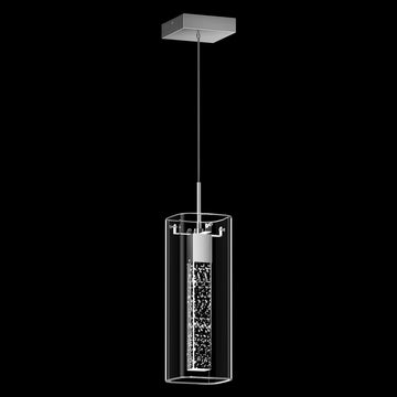 LED Crystal Pendant Light Island, Brushed Nickel, 1 Pack