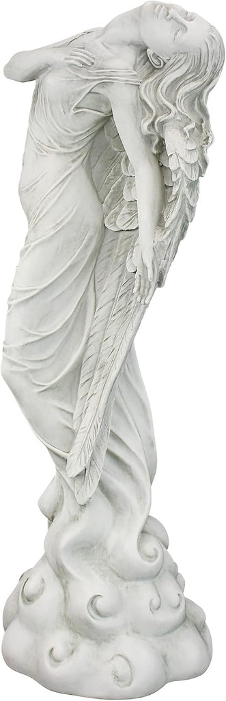 Ascending Angel Garden Statue, Medium, Antique Stone