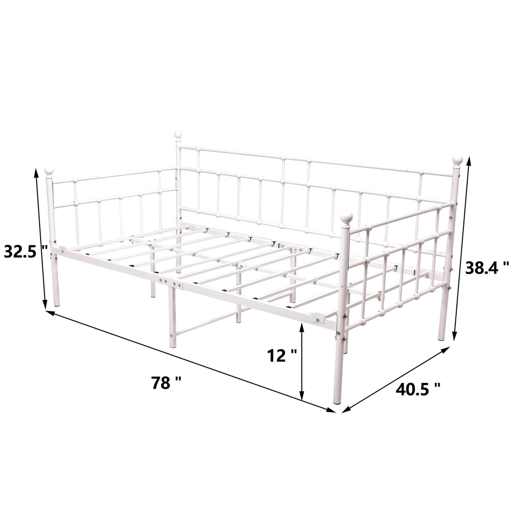 Twin Metal Daybed Frame Sofa Bed Frame with Headboard