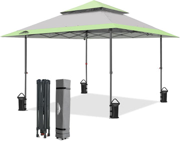 13x13 Straight Leg Pop Up Canopy Tent Instant Outdoor Canopy Easy Single Person Set up Folding Shelter w/Auto Extending